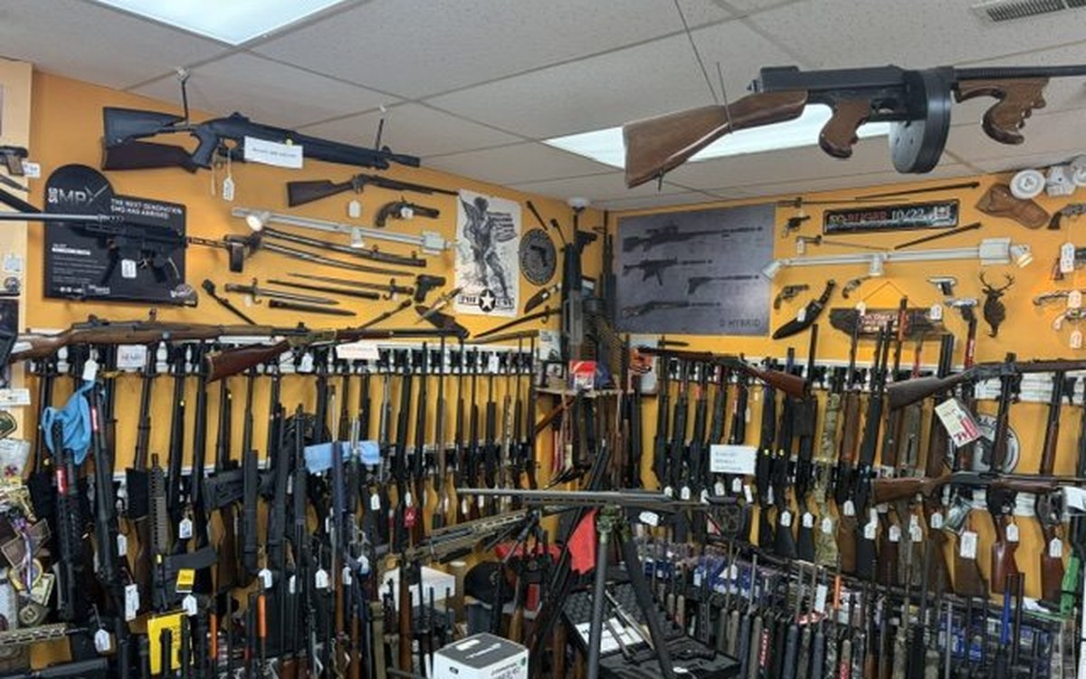JT Guns store floor and rifle wall